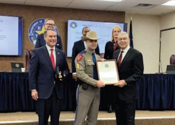 The Texas Public Safety Commission along with Texas Department of Public Safety Director McCraw presented three Lifesaving Awards and a Medal of Merit at the PSC meeting
