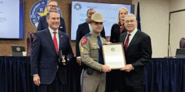 The Texas Public Safety Commission along with Texas Department of Public Safety Director McCraw presented three Lifesaving Awards and a Medal of Merit at the PSC meeting