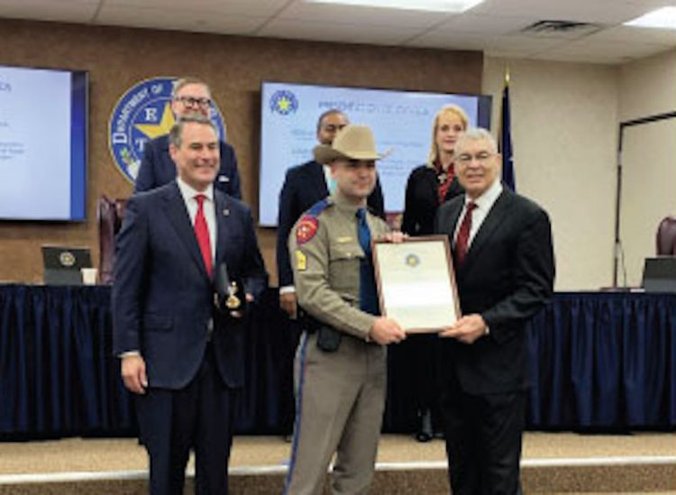 The Texas Public Safety Commission along with Texas Department of Public Safety Director McCraw presented three Lifesaving Awards and a Medal of Merit at the PSC meeting