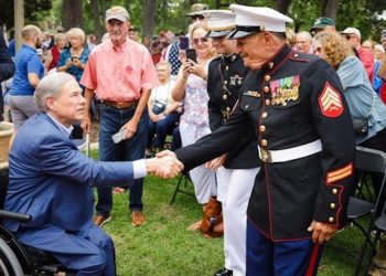 Gov. Abbott honored the men and women of the U.S. Armed Forces who made the ultimate sacrifice to our nation during the Memorial Day ceremony at the Georgetown-Williamson County Veterans Memorial Plaza