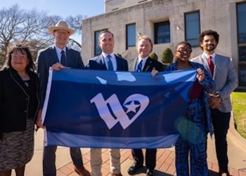 Waco City Council adopted and unveiled a new flag design replacing the previous suspension bridge design
