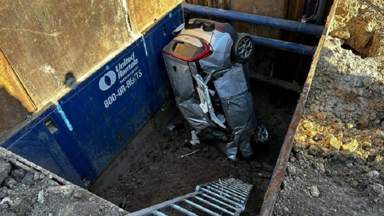 Texas Woman Survives Dramatic Crash into 40-Foot Trench at Construction Site