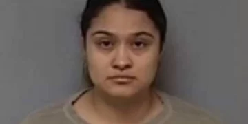 Texas woman became upset when there was a napkin on the floor and none of her children would confess to dropping it before grabbing a Ieash strap and causing visible injuries on their bodies, charged