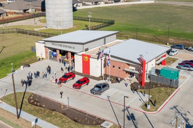 Waco Fire Department celebrates the grand opening of Fire Station #15 with ribbon cutting, fire engine push-in ceremony, and community event
