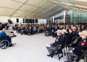 Governor Abbott paid tribute to fallen Texas DPS troopers at Peace Officers Memorial Service
