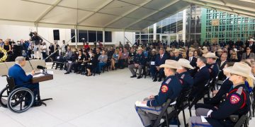 Governor Abbott paid tribute to fallen Texas DPS troopers at Peace Officers Memorial Service