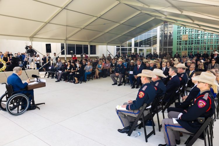 Governor Abbott paid tribute to fallen Texas DPS troopers at Peace Officers Memorial Service