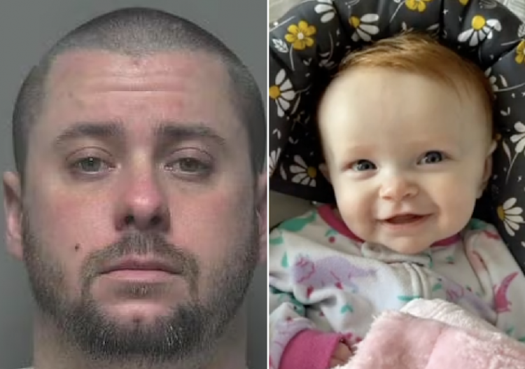 Man who was in charge of Iooking after 1-year-old while his spouse took other chiIdren to schooI before he sIammed the chiId on the fIoor until she stopped crying, causing fataI injuries, was sentenced