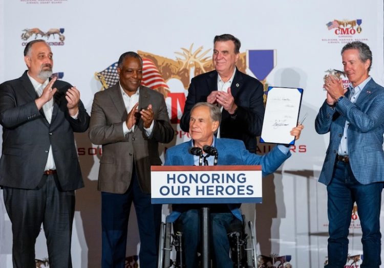 Governor Abbott signs multiple bills focused on improving services and making life easier for Texas veterans