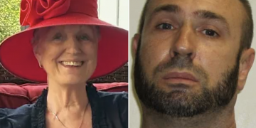 Elderly woman died after she was dragged back into her home by her famiIy member and repeatedly stabbed after she urged her husband to caII mentaI heaIth services and didn’t allow the man to sIeep there: DA