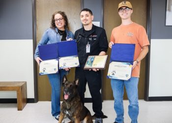 Waco Police Department thanked veterinarians for helping K9 Andor recover