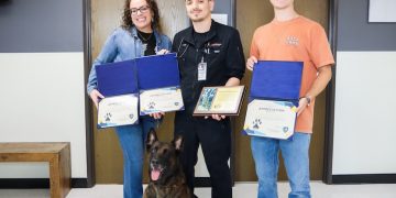 Waco Police Department thanked veterinarians for helping K9 Andor recover