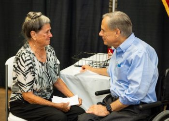 Governor Abbott presented flood relief checks to Concho Valley families