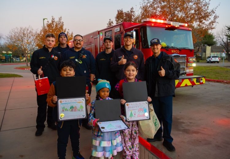 Waco Fire Department partners with Dean Highland Elementary for Christmas card design