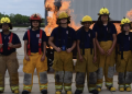 Students visit TCFD Station 4 and training field for hands-on firefighter training through Fire Academy program