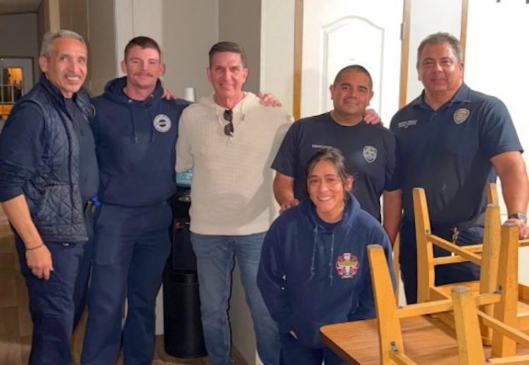HFD Chief Thomas Muñoz visits Station 17 and shares dinner with Station 26 crews, highlighting firefighter camaraderie
