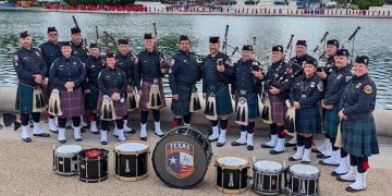 Texas first responder pipe band honors fallen officers during National Police Week