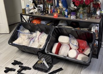 Authorities arrest suspect in drug trafficking case, recover 38 kilos of meth and multiple firearms during major Houston operation