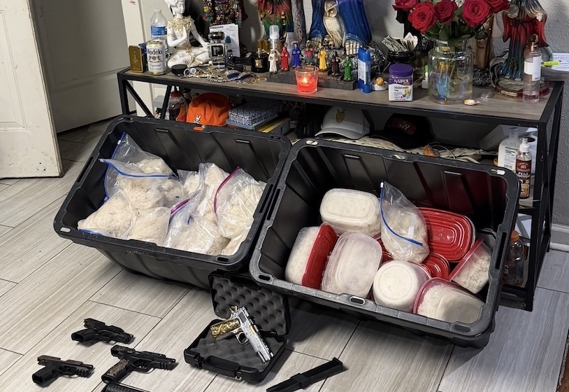 Authorities arrest suspect in drug trafficking case, recover 38 kilos of meth and multiple firearms during major Houston operation