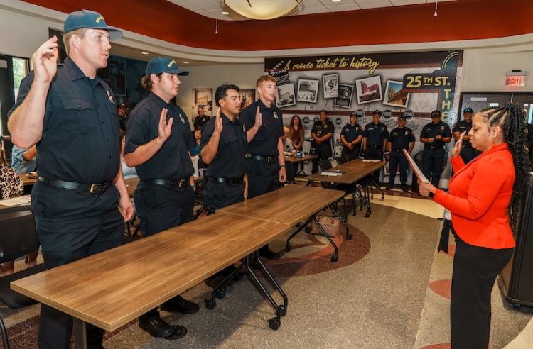 Waco Fire Department celebrates badge pinning for four new firefighters