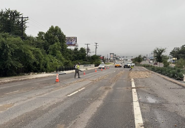Waco Drive reduced to one lane after flooding causes washout