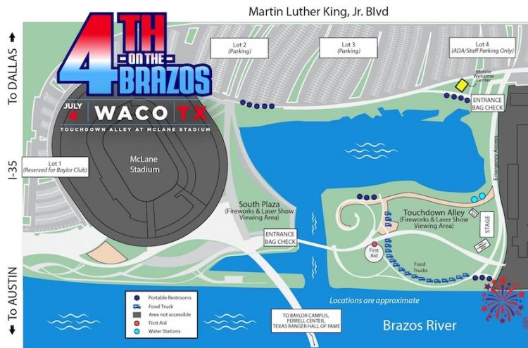 City of Waco releases full guide for Fourth on the Brazos event, including gates, parking, and traffic information