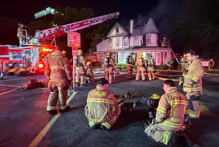 Three-alarm fire heavily damages former Victorian home converted into Pilates studio in Dallas
